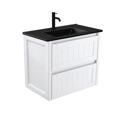DOLCE Matte Black 750 HAMPTON Vanity Wall Hung 1TH
