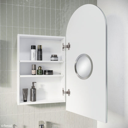 Mirror Cabinet Arch Pencil Edge Internal Magnifying Mirror 450 x 900 x 150mm