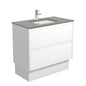 SARAH DOVE GREY AMATO 900 Satin White Vanity On Kick 1TH