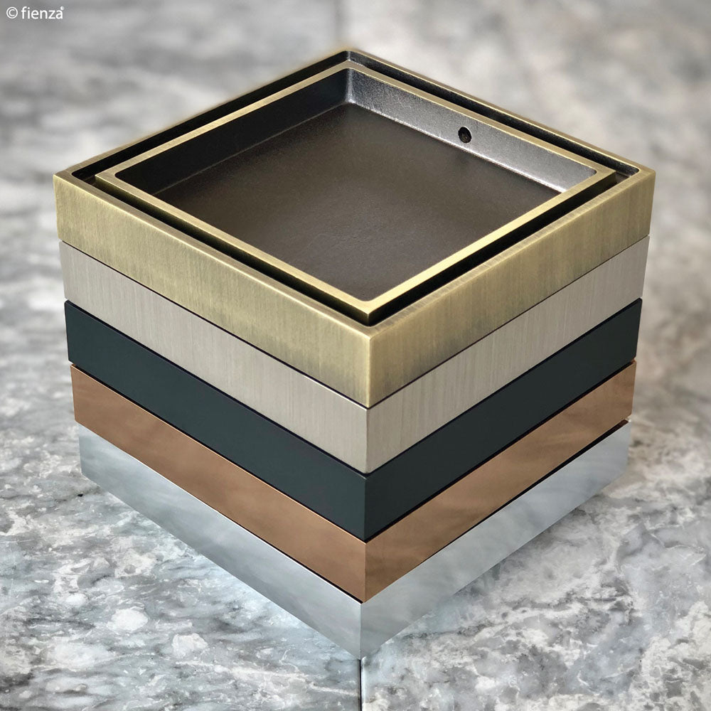 Square Tile Bed Floor Waste 75mm Antique Brass