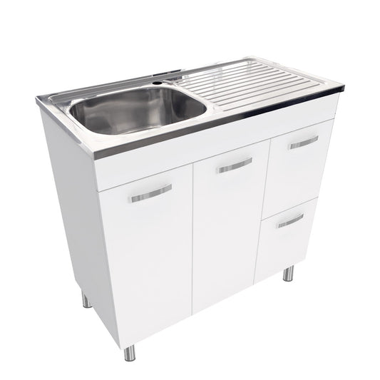 CITI 900 UNICAB Vanity on Legs Solid Doors Right Hand Drawers NTH