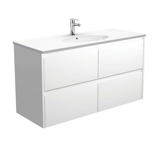 ROTONDO AMATO 1200 Matte White Vanity Wall Hung 1TH