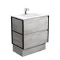 VANESSA AMATO 750 INDUSTRIAL Vanity with Matte Black Frames and Kick 1TH