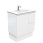 Dolce Fingerpull Satin White 750 Vanity On Kickboard