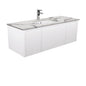 Sarah Calacatta Marble Undermount 1200 Alina Satin White Wall-Hung Vanity