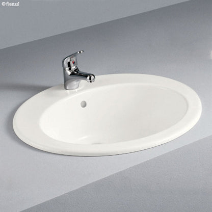 RAK Jessica Ivory Fully-Inset Basin