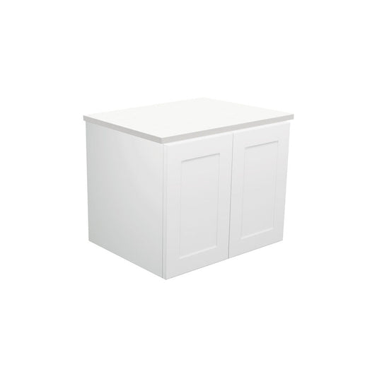 MILA SHAKER 600 Cabinet Wall Hung Satin White 580 x 455 x 450mm