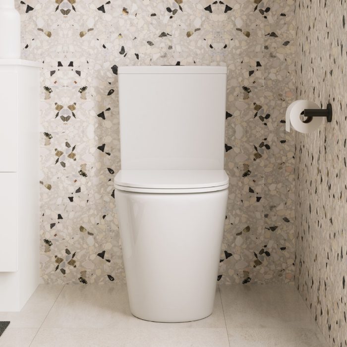 Kaya Back-to-Wall Toilet Suite, Slim Seat