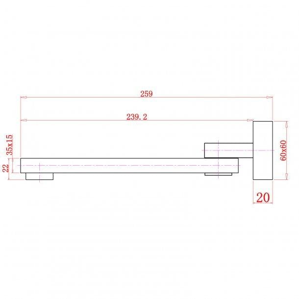 Chrome BathtubBasin Wall Spout