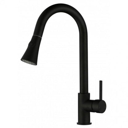 Round Black Pull Out Kitchen Sink Mixer Tap 445*220mm