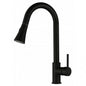 Round Black Pull Out Kitchen Sink Mixer Tap 445*220mm