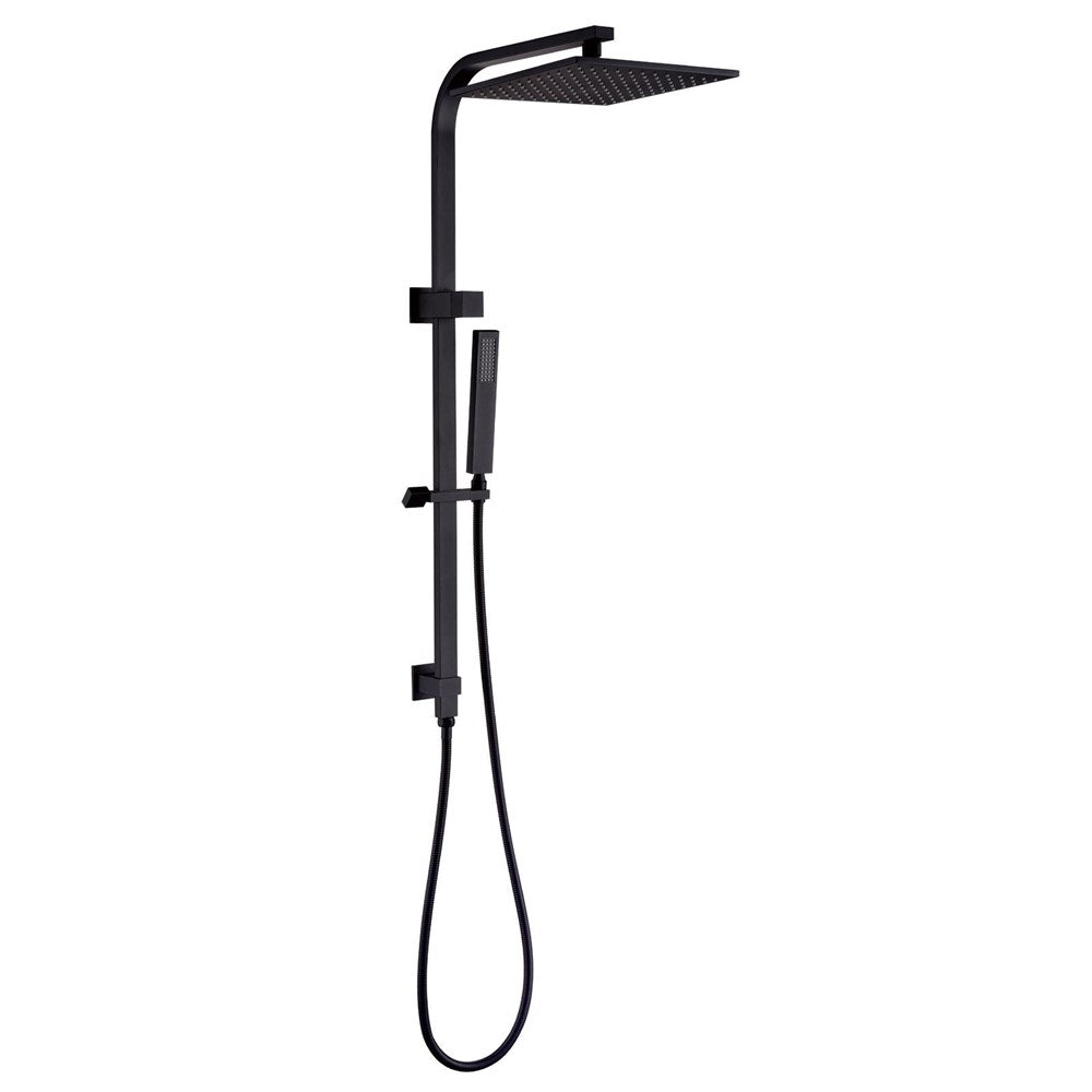 Esperia 10inch Matte Black Square Shower Station