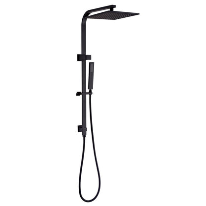 Esperia 10inch Matte Black Square Shower Station