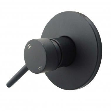 Round Black Shower Bath Wall Mixer