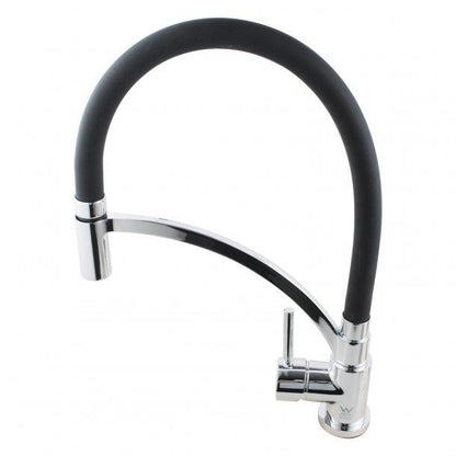 Brass Pull Down Rubber Spout Kitchen Mixer