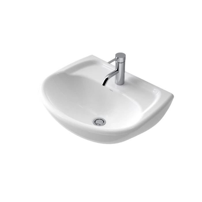 Caroma Caravelle Wall Basin 1 Taphole White