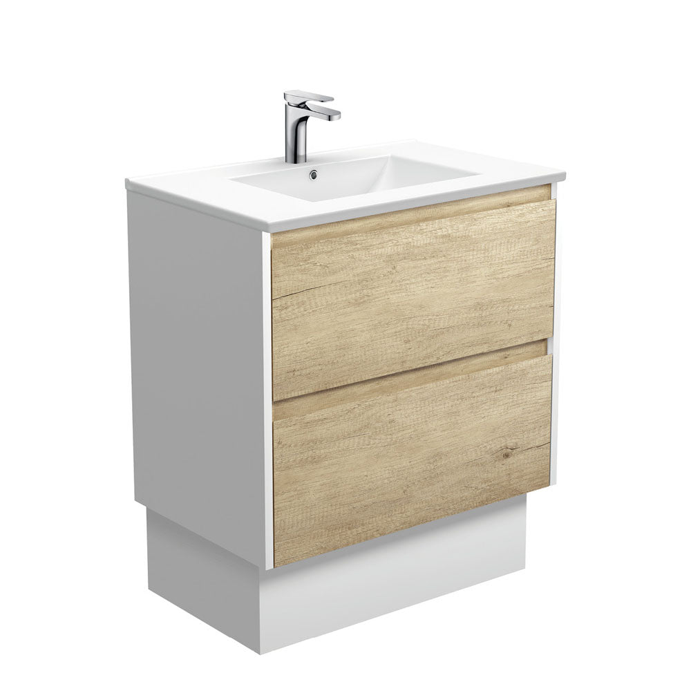 DOLCE AMATO 750 SCANDI OAK Vanity with Matte White Panels and Kick 1TH