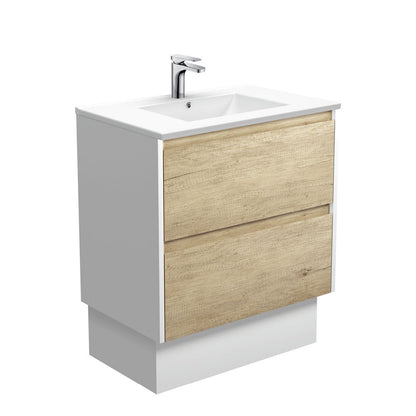 DOLCE AMATO 750 SCANDI OAK Vanity with Matte White Panels and Kick 1TH
