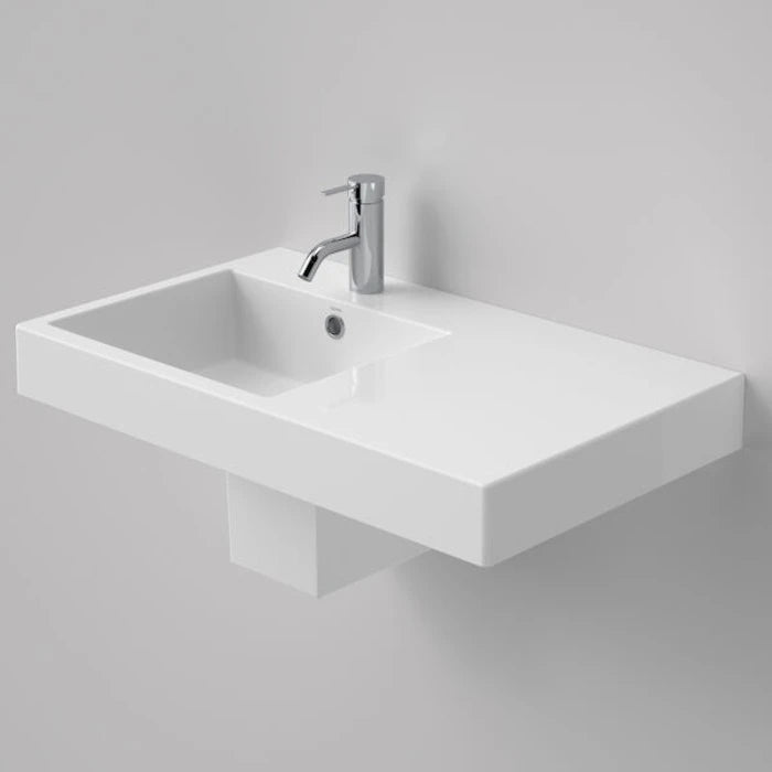 Caroma Liano Nexus 750 Wall Basin - Right Hand Shelf - White