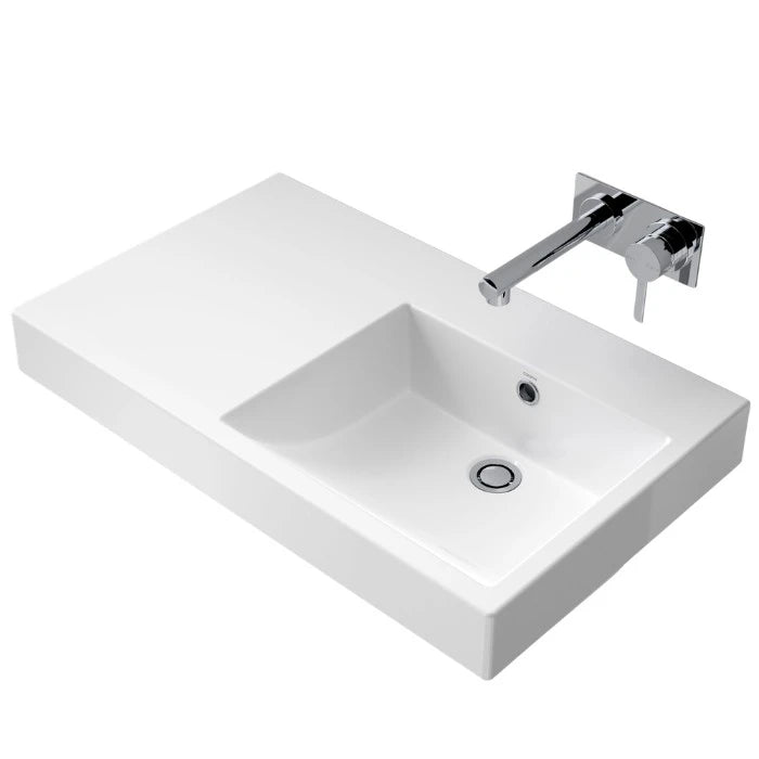 Caroma Liano Nexus 750 Wall Basin Left Shelf No Taphole