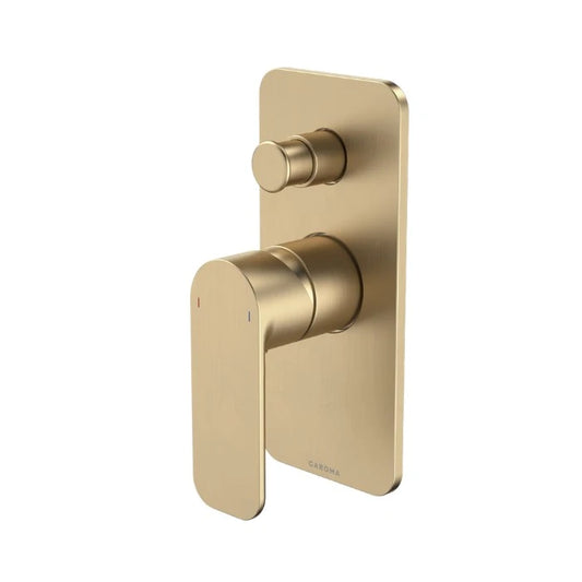 Caroma Luna Bath/Shower Mixer with Diverter Brushed Brass