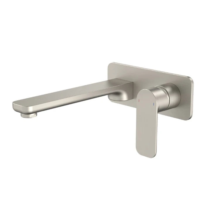 Caroma Luna Wall Basin/Bath Mixer Lead Free Brushed Nickel