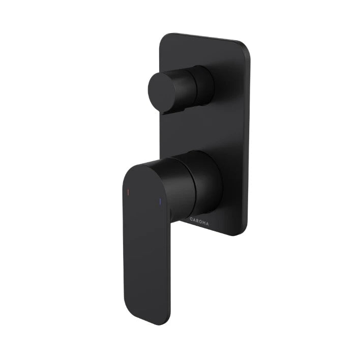 Caroma Luna II EasySwitch Bath/Shower Mixer with Diverter (Complete Kit) Satin Black Lead Free