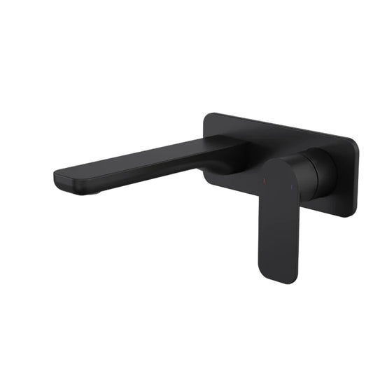 Caroma Luna II EasySwitch Wall Basin/Bath Mixer 180mm (Complete Kit) Satin Black Lead Free