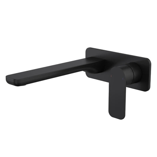 Caroma Luna II EasySwitch Wall Basin/Bath Mixer 220mm (Complete Kit) Satin Black Lead Free