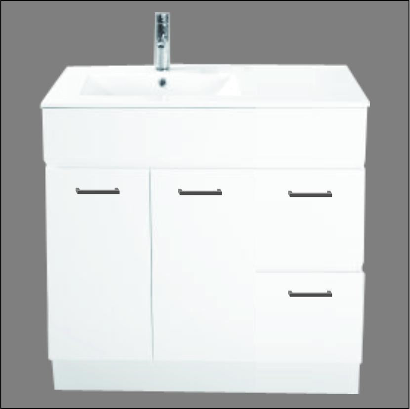 EURO 800mm Freestanding Right Hand Drawer Cabinet Only