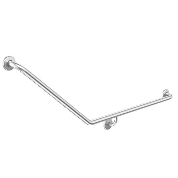 Caroma Care Support Grab Rail 140 Degree Angled 870x700 Right Hand Side Stainless Steel