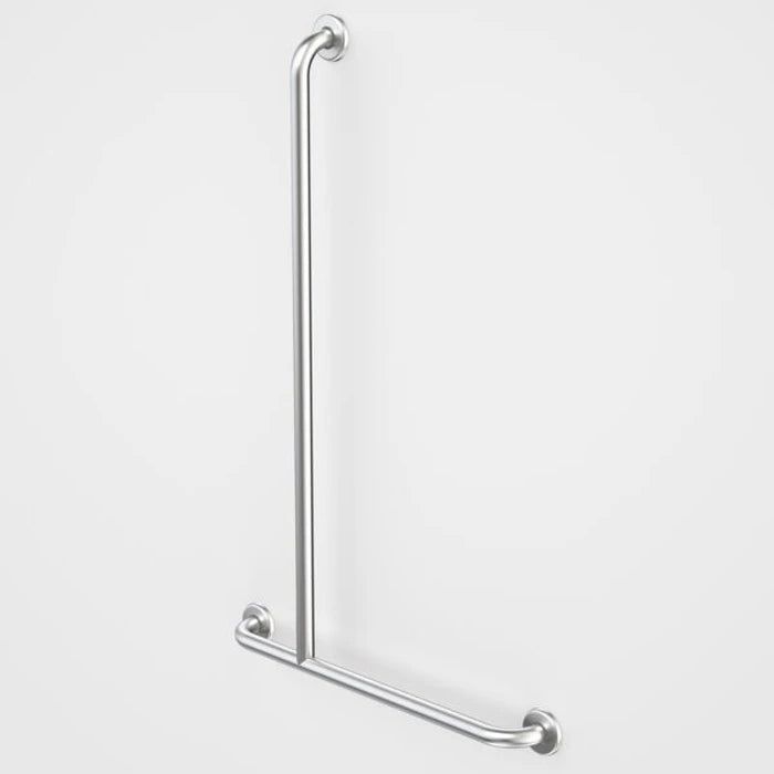 Caroma Care Support Grab Rail - 1100x700 LH T-Bar - Stainless Steel