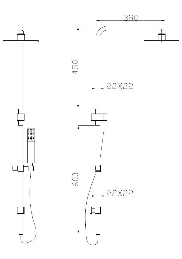 Square Shower Set