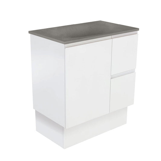 Satori Fingerpull 750 Satin White Vanity On Kick