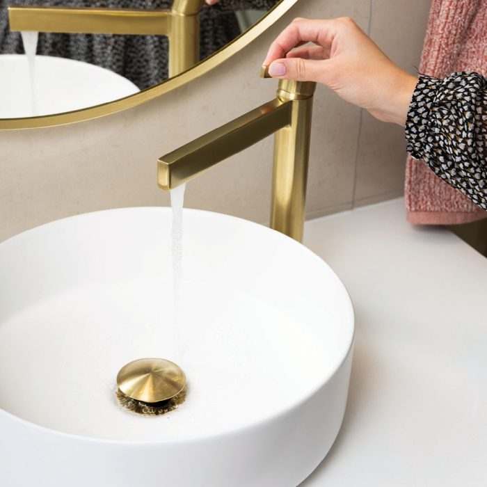 SANSA Tall Basin Mixer Urban Brass