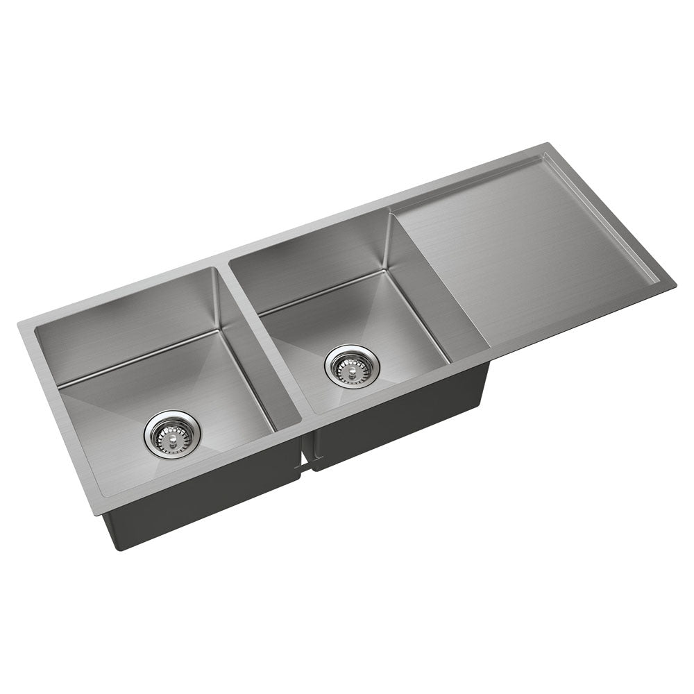 Hana 29L/29L Double Kitchen Sink with Drainer Kit