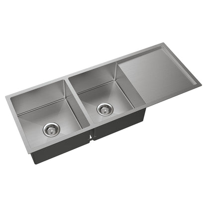 Hana 29L/29L Double Kitchen Sink with Drainer Kit