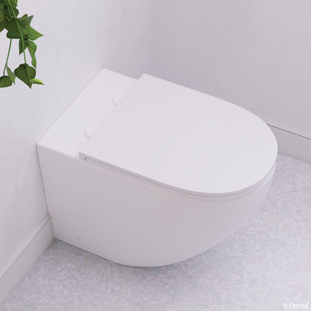 Toilet Seat Hinge Covers Pair Suits Slim Seats UF5018 UF5019 Matte White
