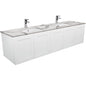 Sarah Calacatta Marble Undermount Double Bowl 1800 Mila Wall-Hung Vanity