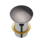 BASIN WASTE Dome Pop Up 32x70mm with Overflow Gun Metal