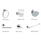 6 pieces pack (single towel rail 600mm,robe hook,single tumbler,paper holder,towel ring,soap dish)