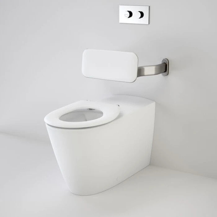Caroma Care 800 Cleanflush Invisi Series II Wall Faced Suite with Backrest, Caravelle Single Flap Seat (GermGard) - White