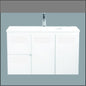 LUCAS 900mm Wall Hung Right Hand Drawer Center Bowl Vanity Set