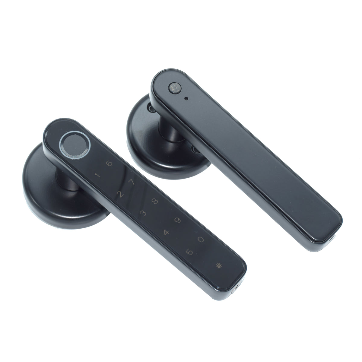 Indoor Wooden Glass Door with Fingerprint Bluetooth Lock