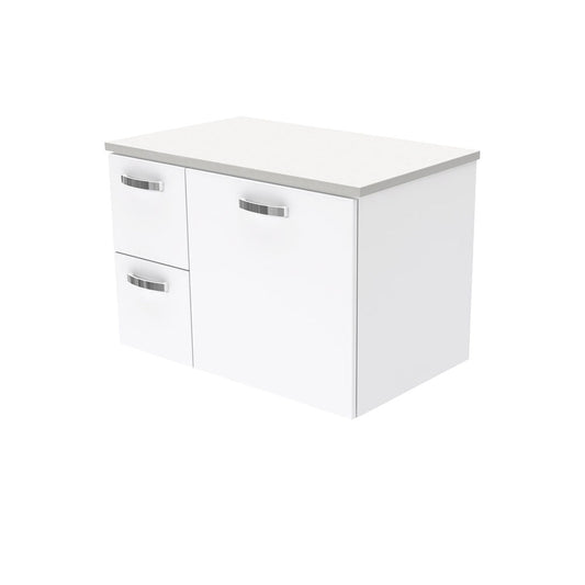UNICAB 750mm Wall Hung Left Drawers Solid Door