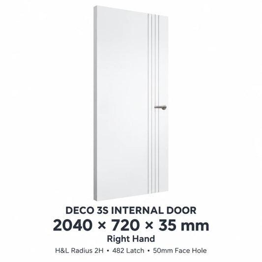 Deco 3S Internal Door 2040 × 720 × 35mm  Right Hand