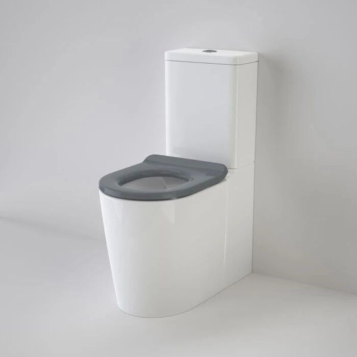 Caroma Liano Cleanflush Easy Height Wall Faced Closed Coupled Single Flap Seat (GermGard) - Anthracite Grey