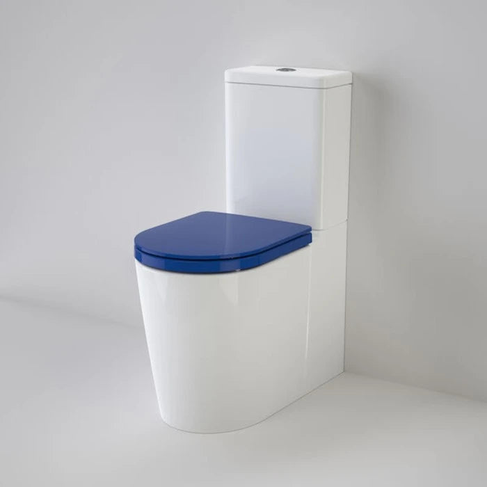 Caroma Liano Cleanflush Easy Height Wall Faced Closed Coupled Double Flap Seat (GermGard) - Sorrento Blue