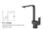 ACQUA BLACK Sink Mixer in Matte Black