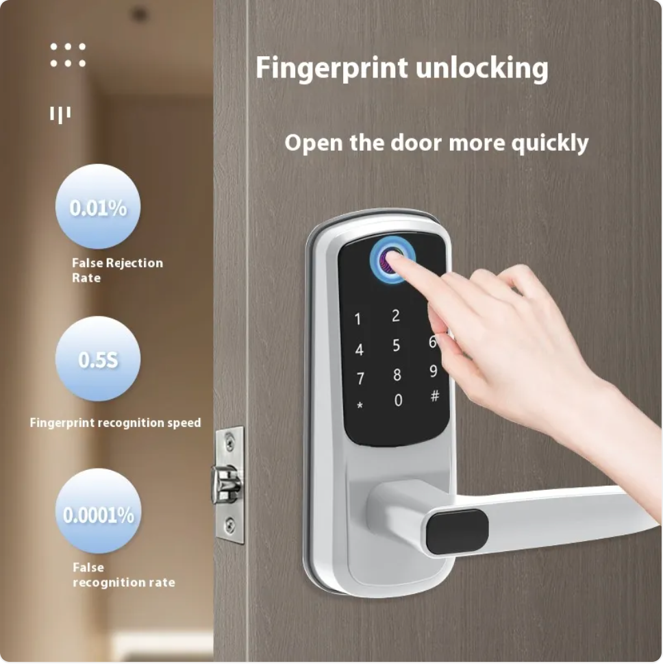 Single Latch Fingerprint Door Lock